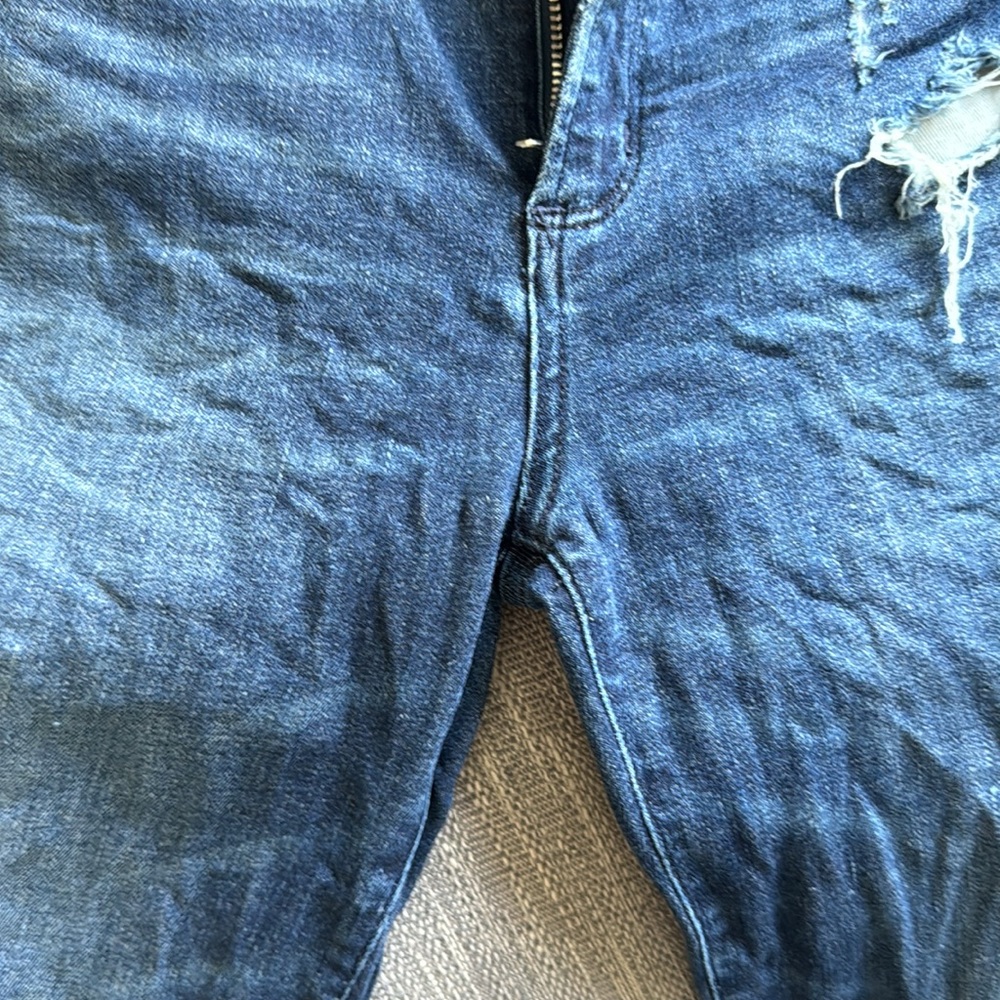 AGOLDE Dark Wash Distressed Skinny Jeans - Picture 11 of 13